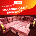 Maroon Oak Eminence 8S Sofa