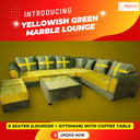 Yellowish Green Marble Lounge Sofa Set