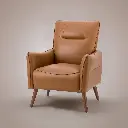 Regal Walnut Lounge Chair Tan