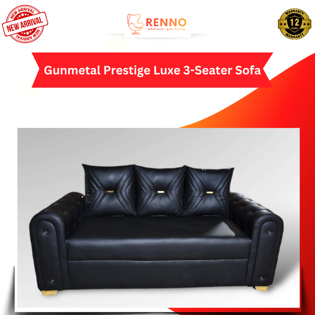 Gunmetal Prestige Luxe 3-Seater Sofa