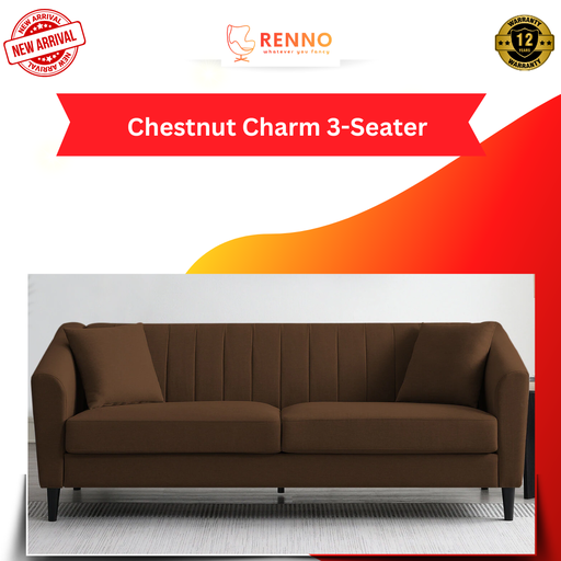 Chestnut Charm 3-Seater Sofa