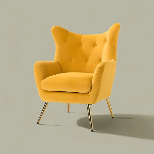 Sunshine Velvet High-Back Chair